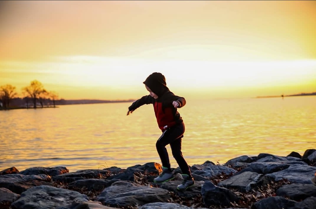 Playing on the bay in Maryland 