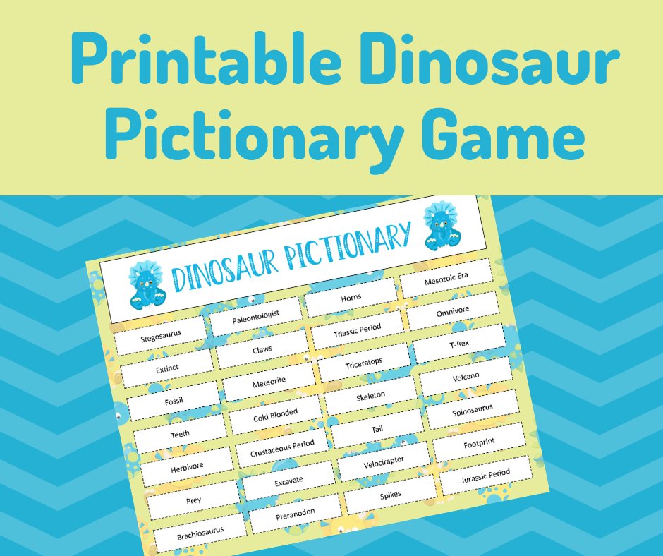 Printable Dinosaur Pictionary 